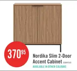 The Brick Nordika Slim 2-Door Storage Console Accent Cabinet - Light Walnut offer