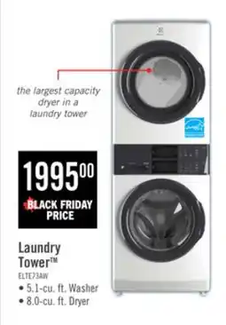The Brick Electrolux 5.1/8.0 Cu. Ft. Front-Load Laundry Tower - White - ELTE730CAW offer