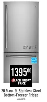 The Brick GE 30 20.9 Cu. Ft. Bottom-Mount Refrigerator - Stainless Steel Fingerprint Resistant - GDE21DYRKFS offer