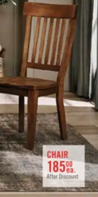 The Brick Cedar Dining Chair with Polyester Fabric, Pine Wood - Beige offer