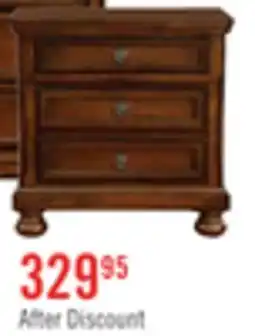 The Brick Chelsea Bedside 3-Drawer Nightstand, 28W x 28H - Cherry Brown offer