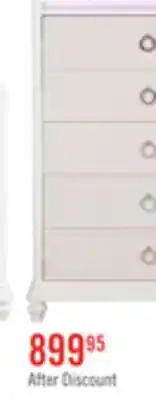 The Brick Ava Bedroom Chest of Drawers with LED Light, 5-Drawer, 40.5W x 54.1H, Glam - White offer