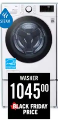 The Brick LG 5.2 Cu. Ft. Smart Front-Load High-Efficiency Steam Washer - White - Stackable - WM3600HWA offer