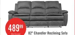 The Brick Chandler 82 Chenille Fabric Reclining Sofa - Grey offer