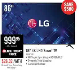 The Brick LG 86 UA75 LCD 4K UHD Smart webOS TV (86UA7500ZUA.ACCQ) - 2025 Model offer
