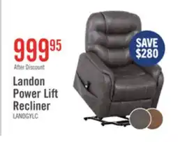 The Brick Landon 34 Microfibre Power Lift Reclining Chair - Grey offer