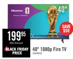 The Brick HISENSE 40 A4N LED HD Ready Smart VIDAA TV (40A4NV) offer