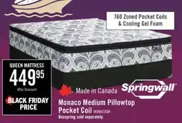 The Brick Springwall Monaco Pillowtop Medium Queen Mattress offer