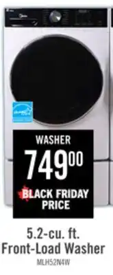 The Brick Midea 5.2 Cu. Ft. Front-Load High-Efficiency Washer - White - Stackable - MLH52N4AWW offer