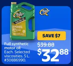 Walmart Full synthetic motor oil offer