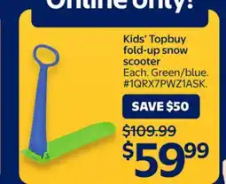 Walmart Kids' Topbuy fold-up snow scooter offer