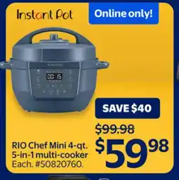 Walmart RIO Chef Mini 4-qt. 5-in-1 multi-cooker offer