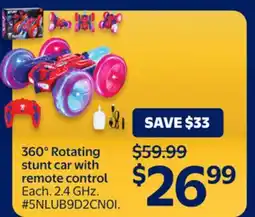 Walmart 360° Rotating stunt car with remote control offer