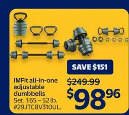 Walmart IMFit all-in-one adjustable dumbbells offer