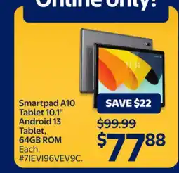 Walmart Smartpad A10 Tablet 10.1 Android 13 Tablet, 64GB ROM offer