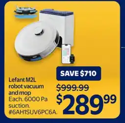 Walmart Lefant M2L robot vacuum and mop offer