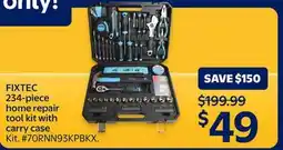Walmart FIXTEC 234-piece home repair tool kit with carry case offer
