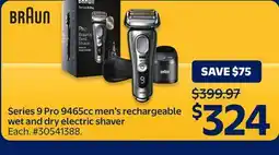 Walmart Series 9 Pro 9465cc men's rechargeable wet and dry electric shaver offer