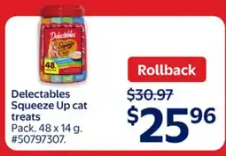 Walmart Delectables Squeeze Up cat treats offer