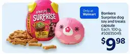 Walmart Bonkers Surprise dog toy and treats capsule offer