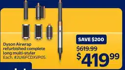 Walmart Dyson Airwrap refurbished complete long multi-styler offer
