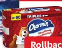 Walmart Charmin bathroom tissue 30 triple rolls offer