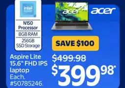 Walmart Aspire Lite 15.6 FHD IPS laptop offer