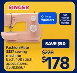 Walmart Fashion Mate 3337 sewing machine offer