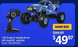Walmart 1:10 Scale 4-wheel drive off-road RC vehicle offer
