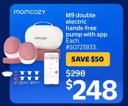 Walmart M9 double electric hands-free pump with app offer