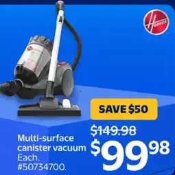 Walmart Multi-surface canister vacuum offer