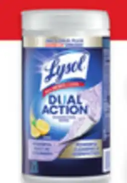 Walmart Lysol dual action wipes 75s offer