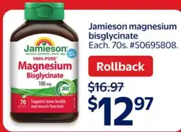 Walmart Jamieson magnesium bisglycinate offer