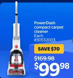 Walmart PowerDash compact carpet cleaner offer