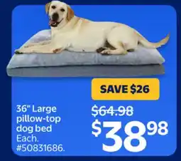 Walmart 36 Large pillow-top dog bed offer