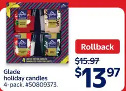 Walmart Glade Holiday Candles offer