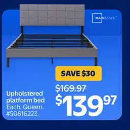 Walmart Upholstered platform bed offer