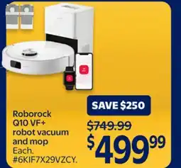 Walmart Roborock Q10 VF+ robot vacuum and mop offer