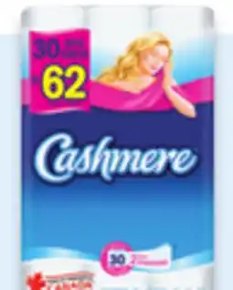 Walmart Cashmere bathroom tissue 30 = 62, 253 sheets per roll or UltraLuxe 20 = 60, 198 sheets per roll offer