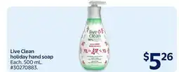 Walmart Live Clean holiday hand soap offer