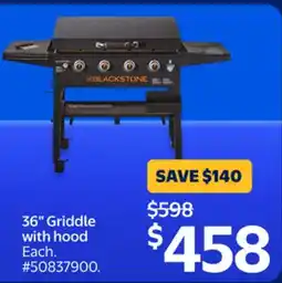 Walmart 36 Griddle with hood offer