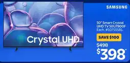 Walmart SAMSUNG 50 Smart Crystal UHD TV 50U7900F offer