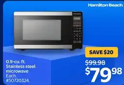 Walmart 0.9-cu. ft. Stainless steel microwave offer
