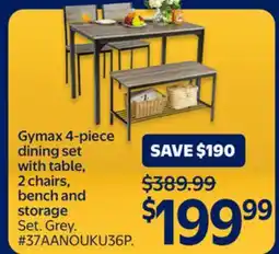 Walmart Gymax 4-piece dining set offer