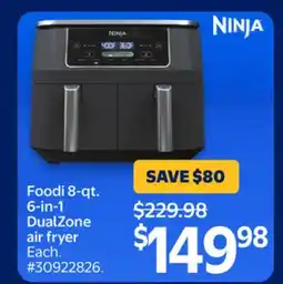 Walmart Foodi 8-qt. 6-in-1 DualZone air fryer offer