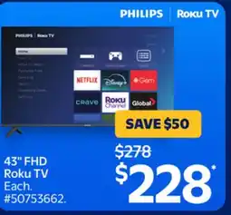Walmart 43 FHD Roku TV offer