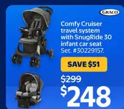 Walmart Comfy Cruiser travel system with SnugRide 30 infant car seat offer