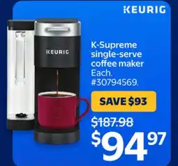 Walmart K-Supreme single-serve coffee maker offer