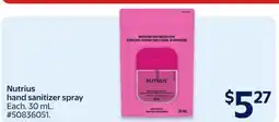Walmart Nutrius hand sanitizer spray offer
