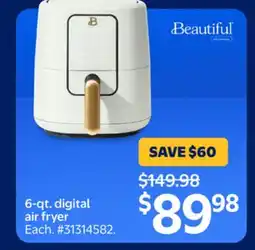 Walmart 6-qt. digital air fryer offer